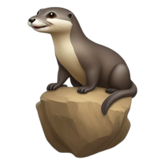 loutre sur cheval sticker