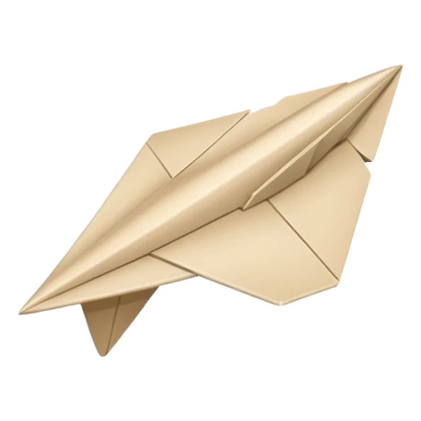  PAPER AIRPLANE beige sticker