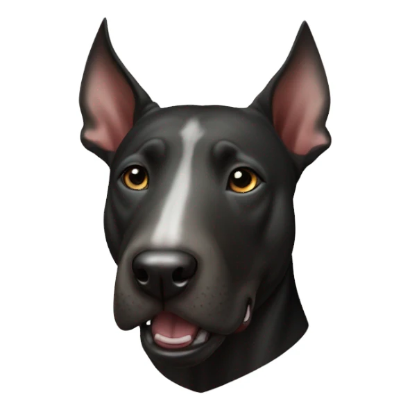 Bull terrier black head and fires sticker