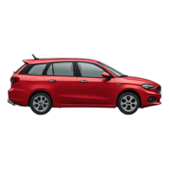 Red fiat tipo combi sticker