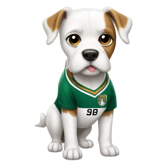Dog wearing Ronaldo jersey  sticker
