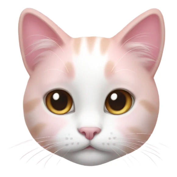 white paw paw cat soft pink sticker