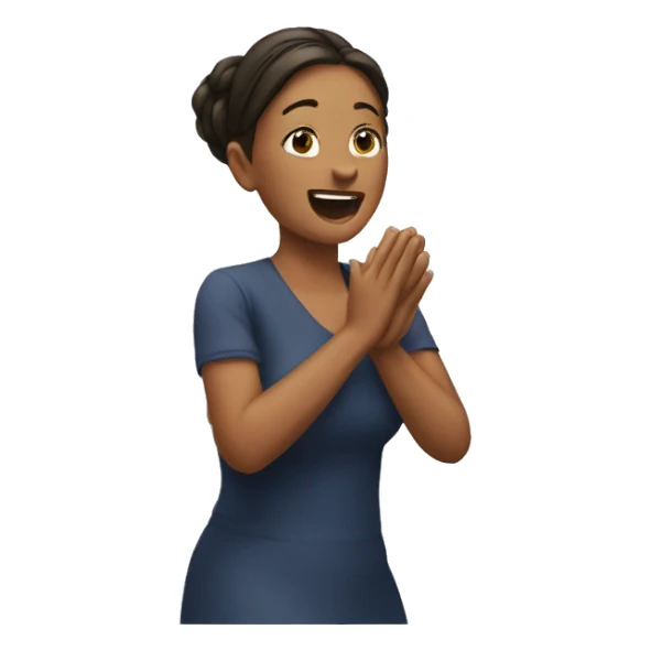 woman clapping  sticker