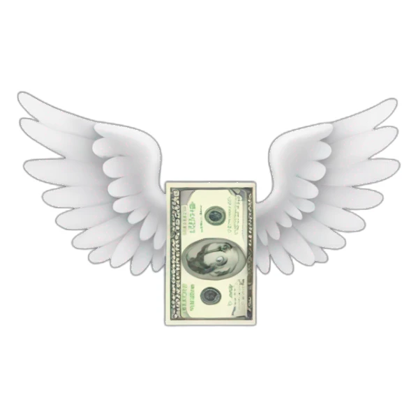 cash with wings sticker