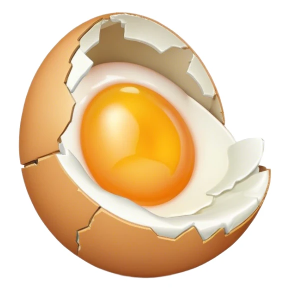 A broken egg sticker