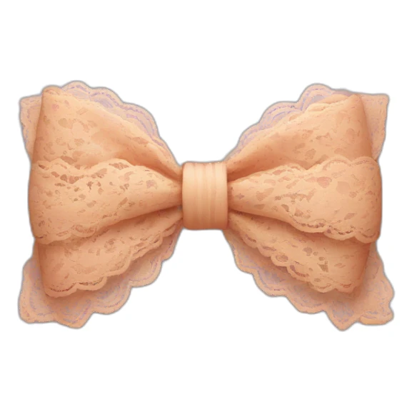bow with lace sticker
