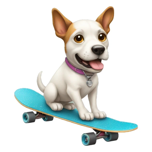 DOG ON SKATEBOARD sticker