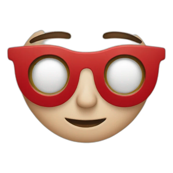 red because of high eyes sticker