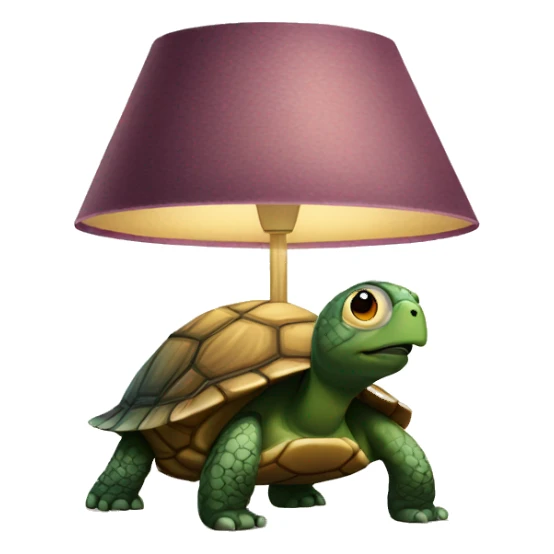 a turtle with a lampshade on its head sticker