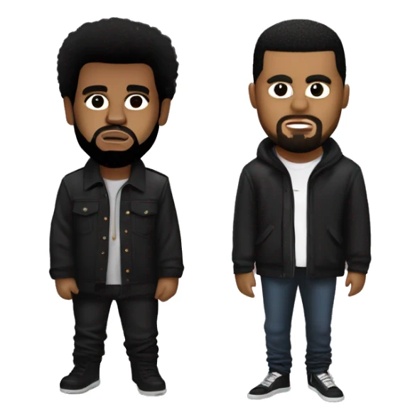 The weeknd and kanye west sticker