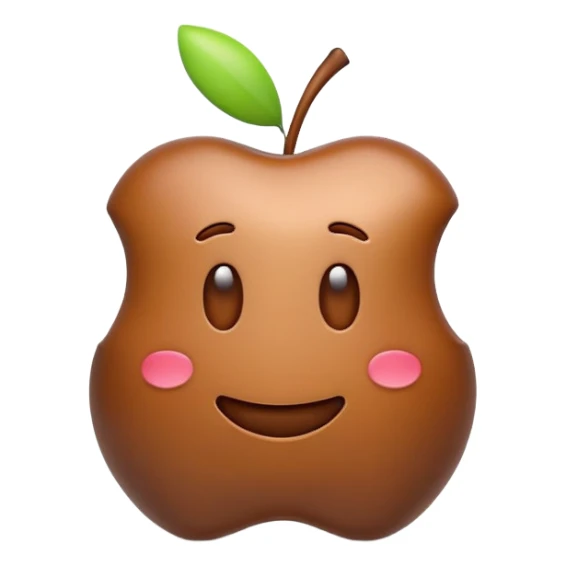 emoji poop  💩 Apple logo  sticker