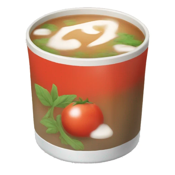 Miso soup tomato cola flavored drink sticker