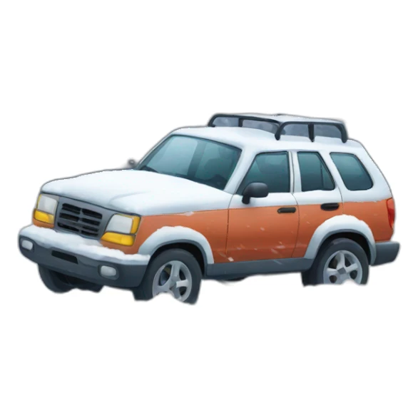 Voiture sous la neige  sticker