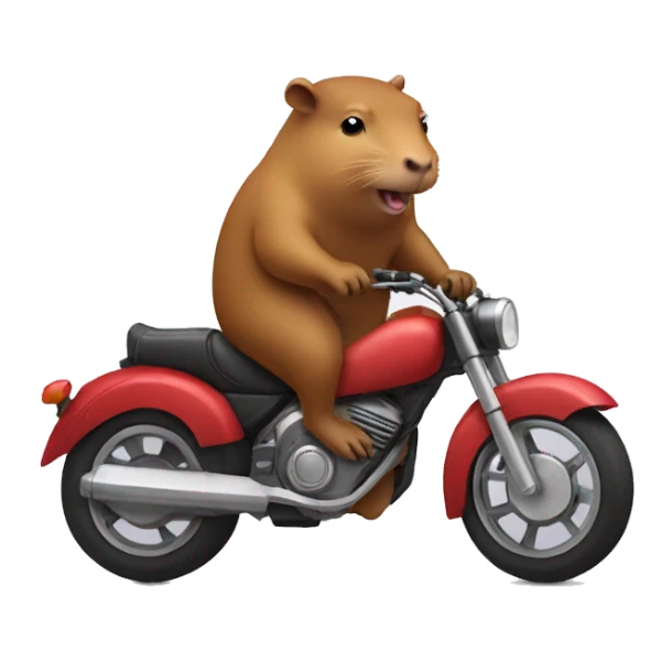 Capybara riding the motorcycle  sticker
