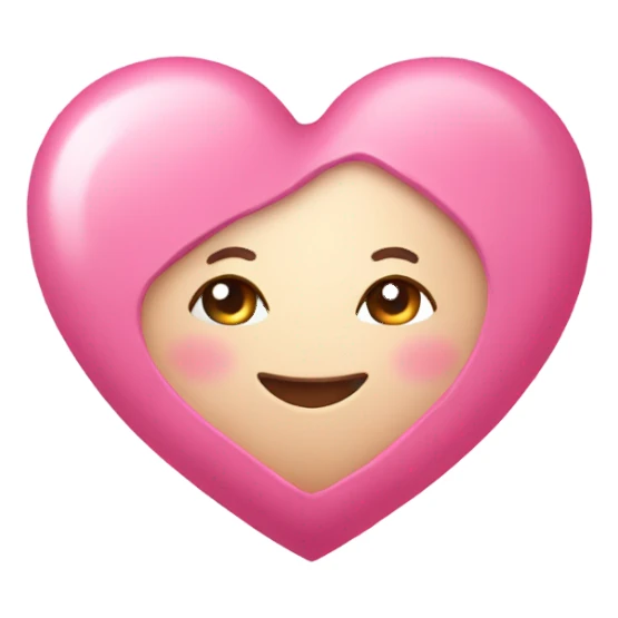 Cute heart pink sticker