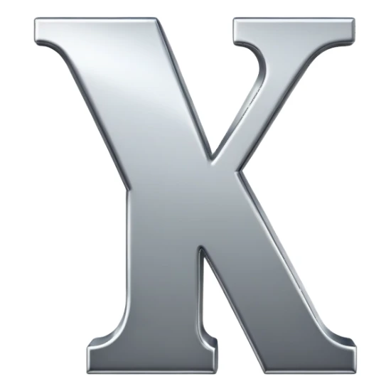 letter Y silver sticker