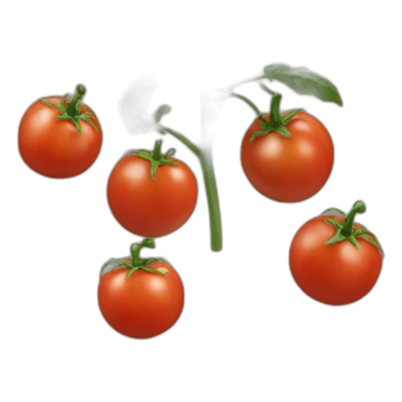 une tomate qui a été mangée sticker