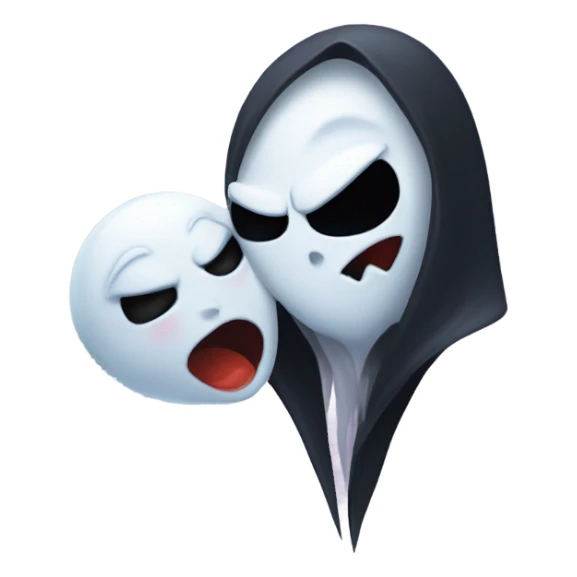 Ghost kissing Mae vampire sticker