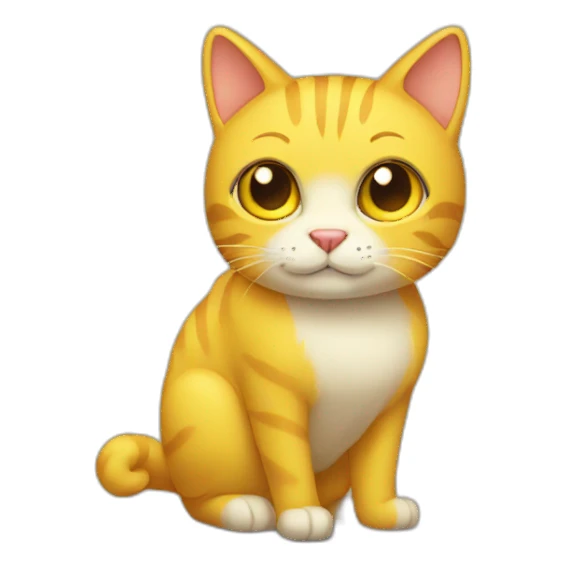 A yellow cat sticker