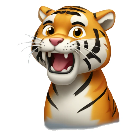 tiger rawring sticker