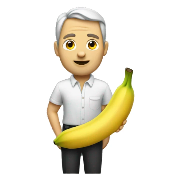 Mike Palka holding a banana  sticker