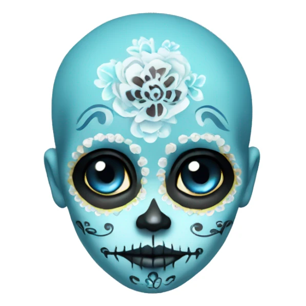 Sugar skull baby blue  sticker
