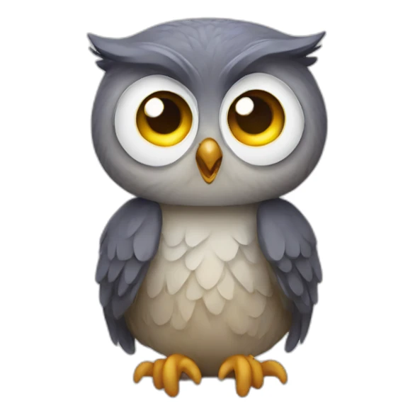Owl crying sticker