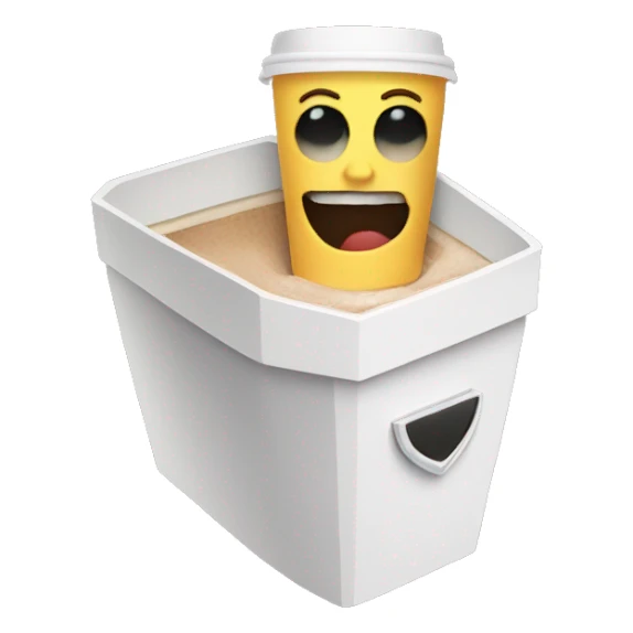 coffee cup in casket sticker