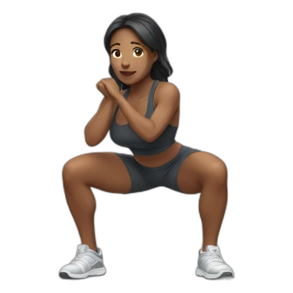 woman doing squat sticker