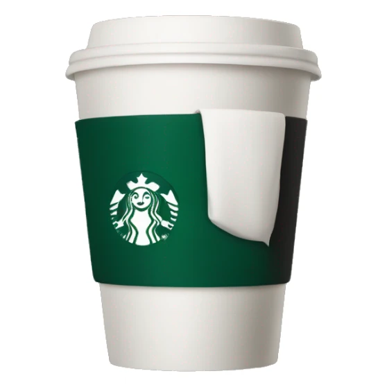 Black starbucks cup  sticker