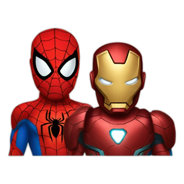 Spiderman with iron man sticker