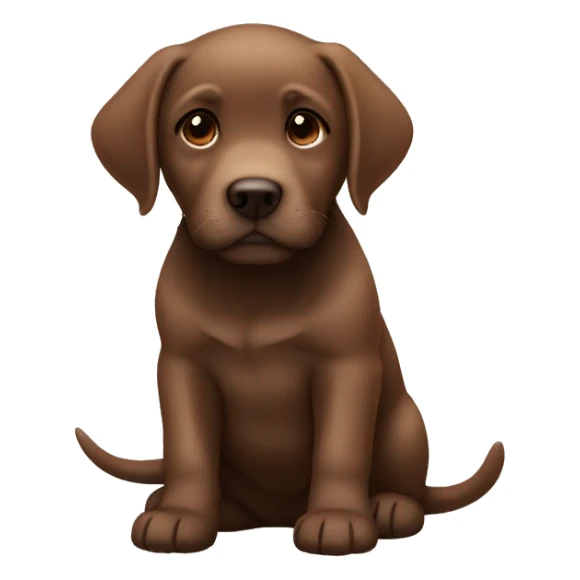 Cute brown labrador puppy sticker