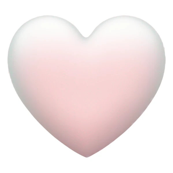 white heart with light pink sticker
