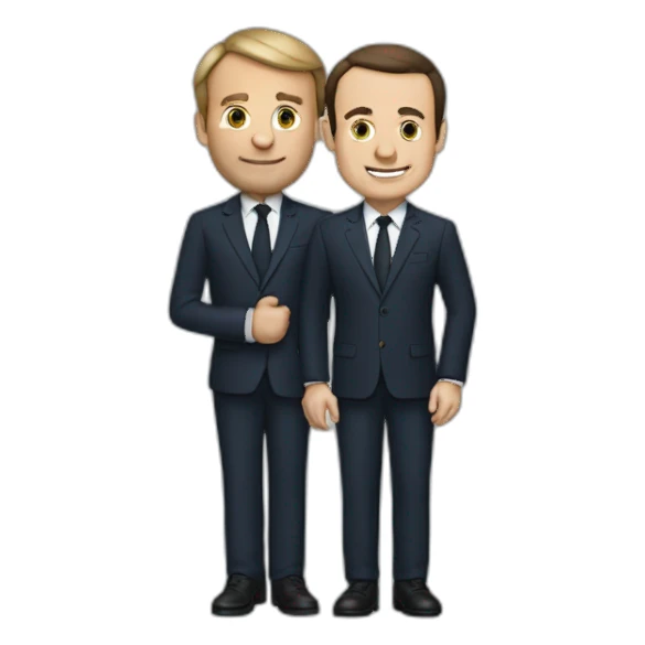 Macron et Zemour se sert la main sticker