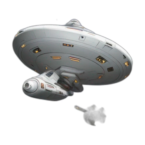 Enterprise D in orbit of Romulus sticker