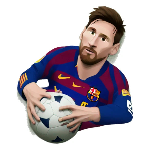 lionel messi laying on the ground sticker