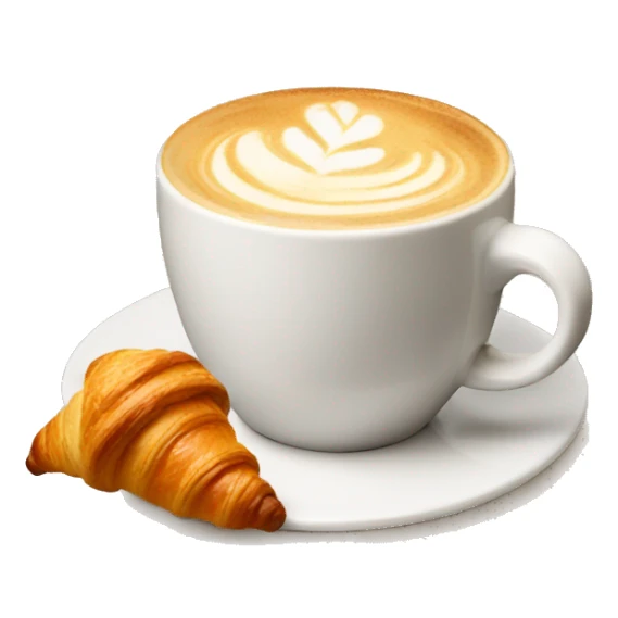 Cappuccino with a croissant  sticker