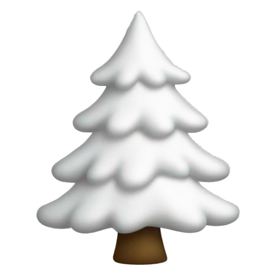 Christmas tree in white  sticker