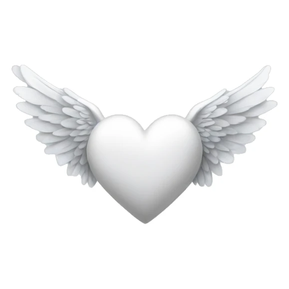 White heart with wings sticker