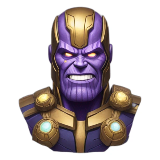 Thanos with infinity gauntlet sticker