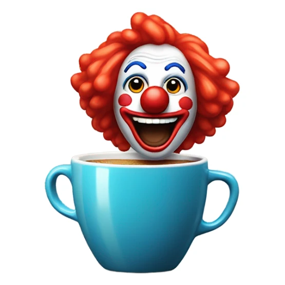 Espresso dressed as a clown also dancing provocatively sticker