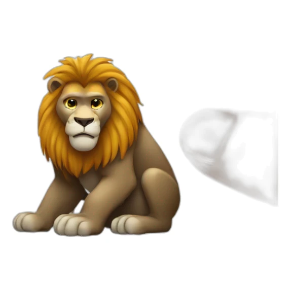 Lion sur un gorille sticker