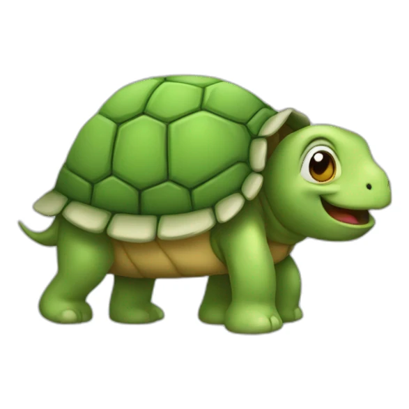 Une tortue sur un éléphant sticker