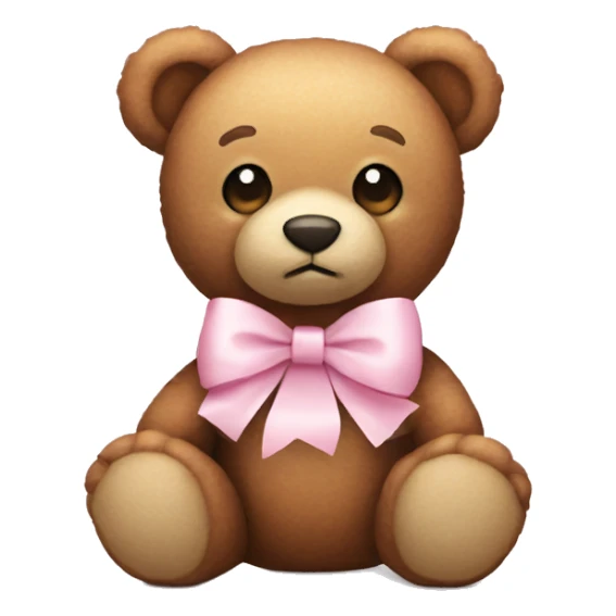 Teddy bear with light pink bow  sticker