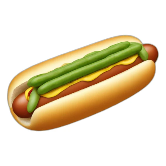 hotdog but with green beans sticker