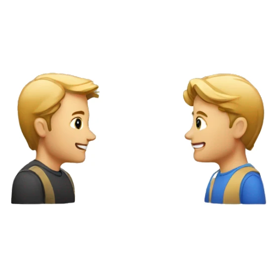 two people talking to each other sticker