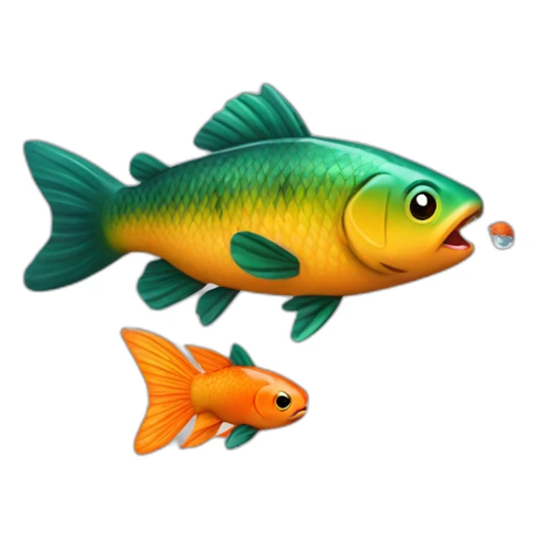 Ours qui pêche un poisson en feu sticker