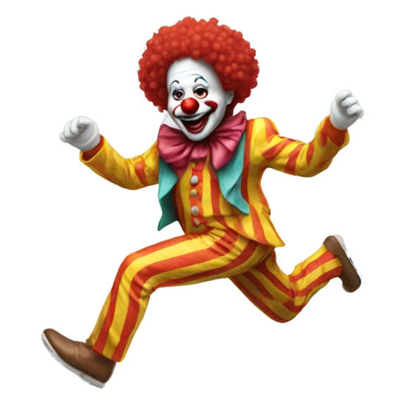 Clown running sticker