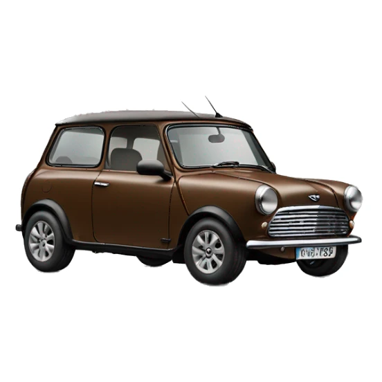 Brown mini cooper czubkami sticker