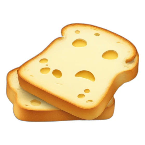 Toast mit vielen Scheiben Käse sticker